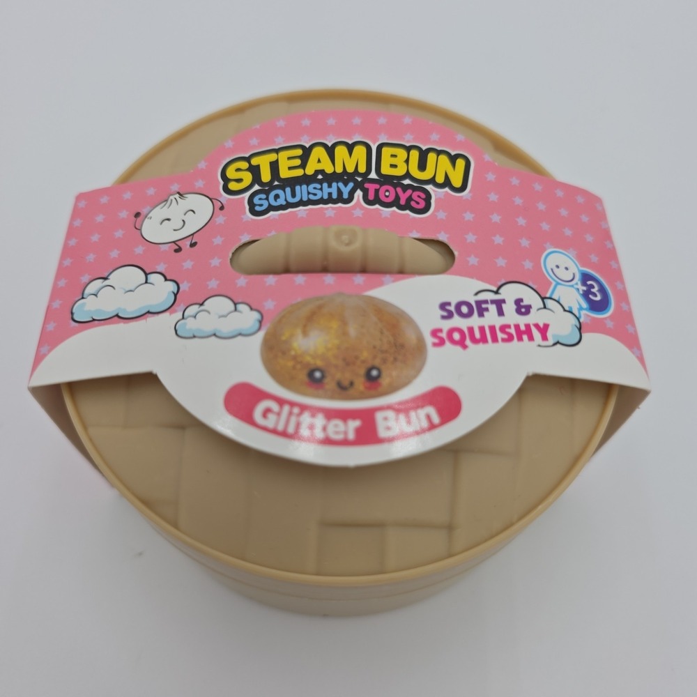 NEW Steam Bun Red Squishy Glitter Bun Dumpling With Orbies